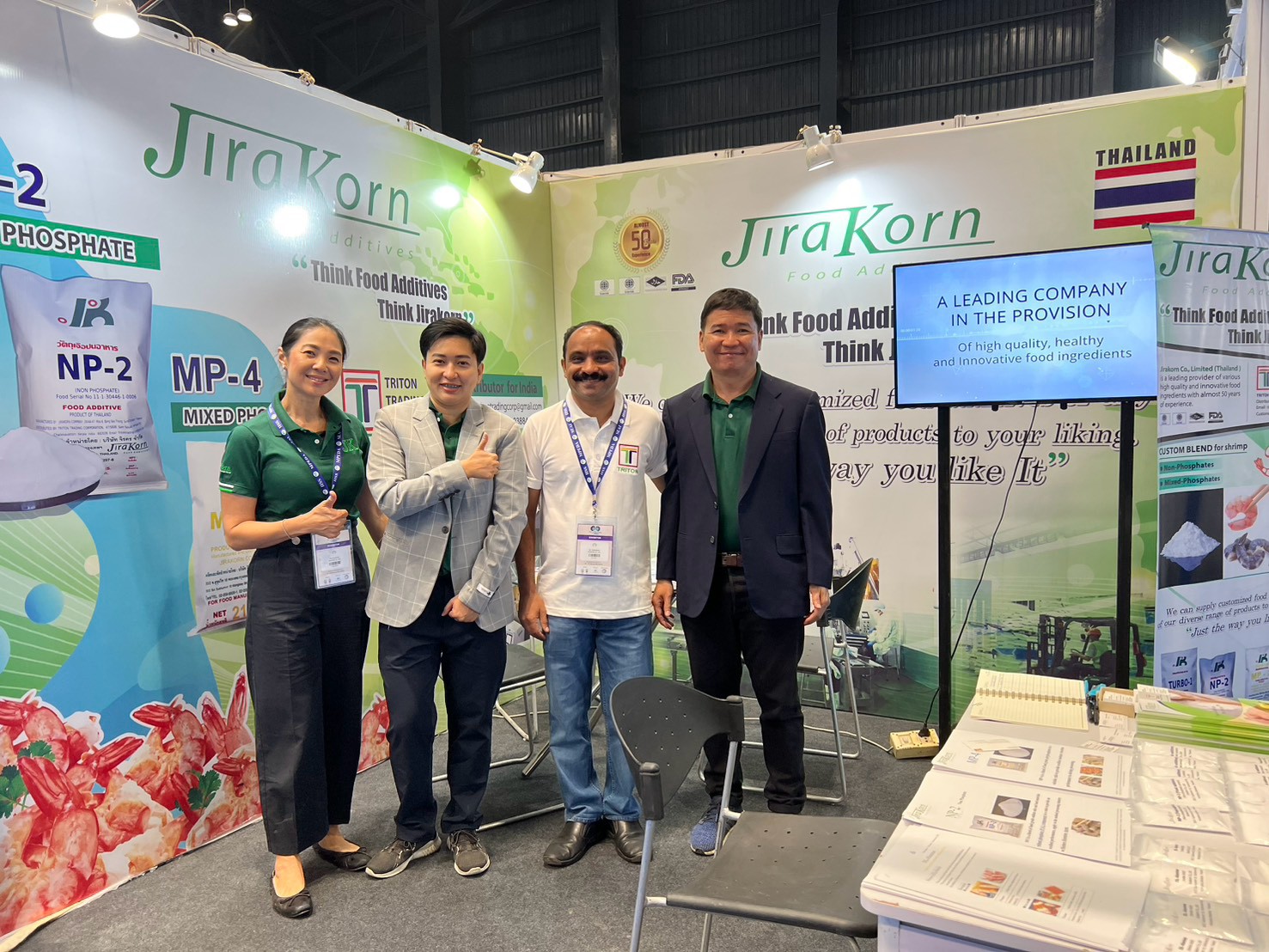 Jirakorn team representing the company at India International Seafood Show